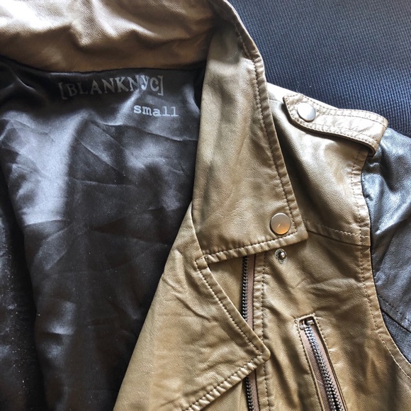 Blank NYC two toned vegan leather jacket. - Picture 2 of 8